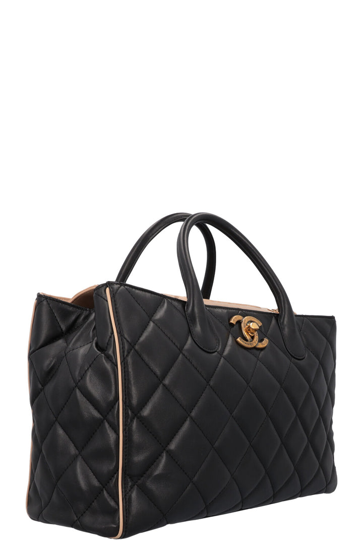 CHANEL Portobello Tote Bag Black Beige