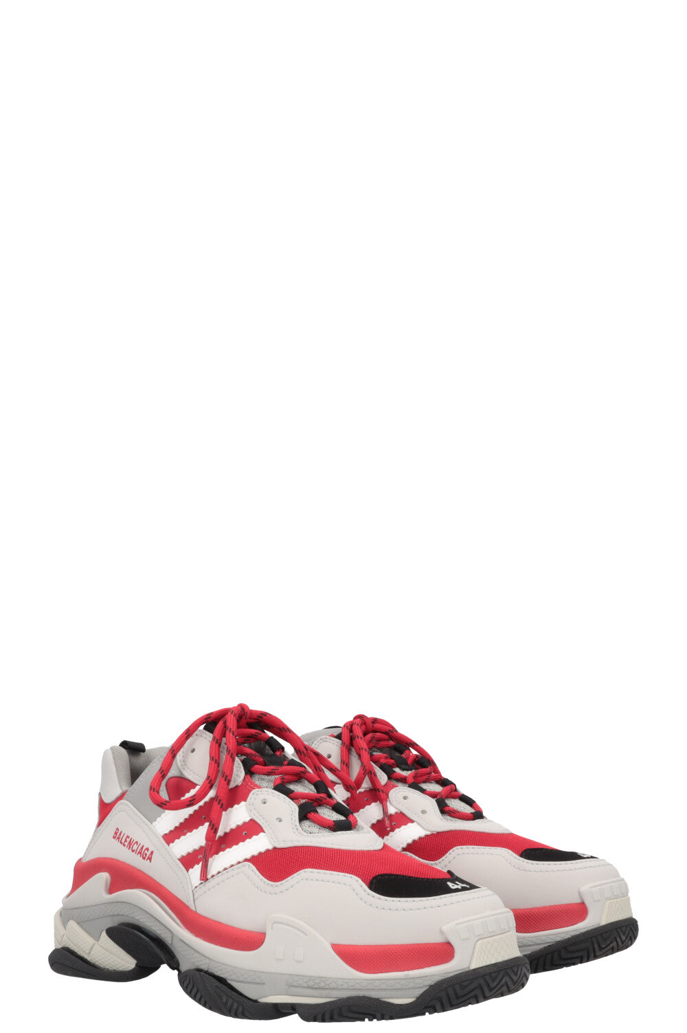 Balenciaga triple s white and red deals