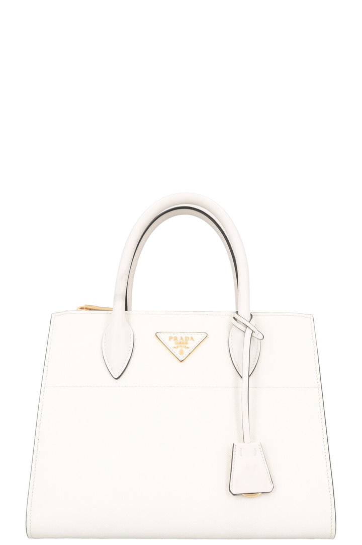 PRADA Paradigm Crossbody Bag Saffiano White
