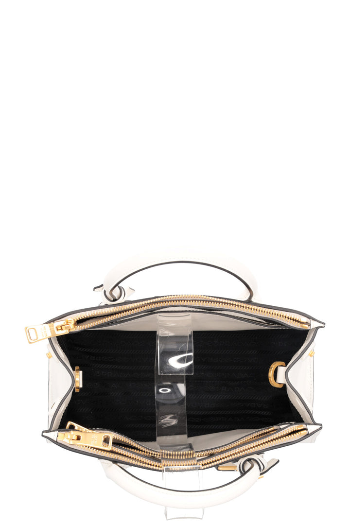 PRADA Paradigm Crossbody Bag Saffiano White