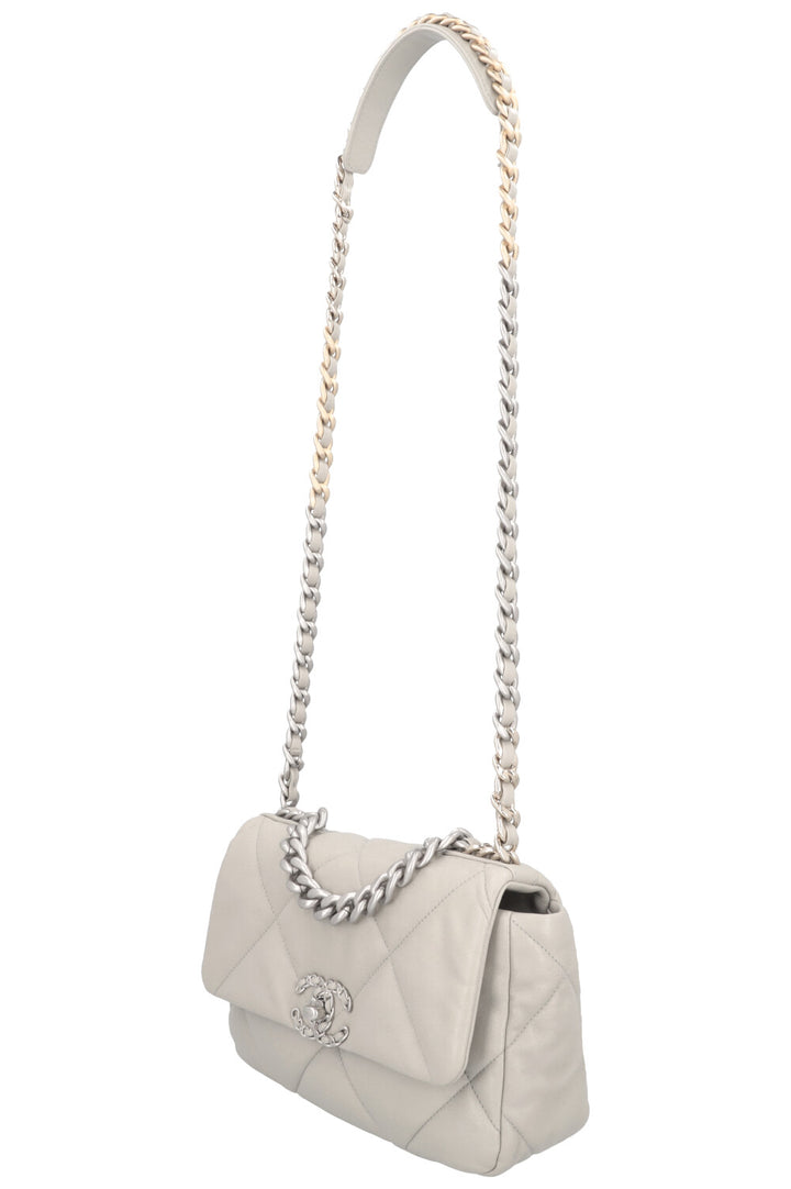 CHANEL Small 19 Bag Leather Grey