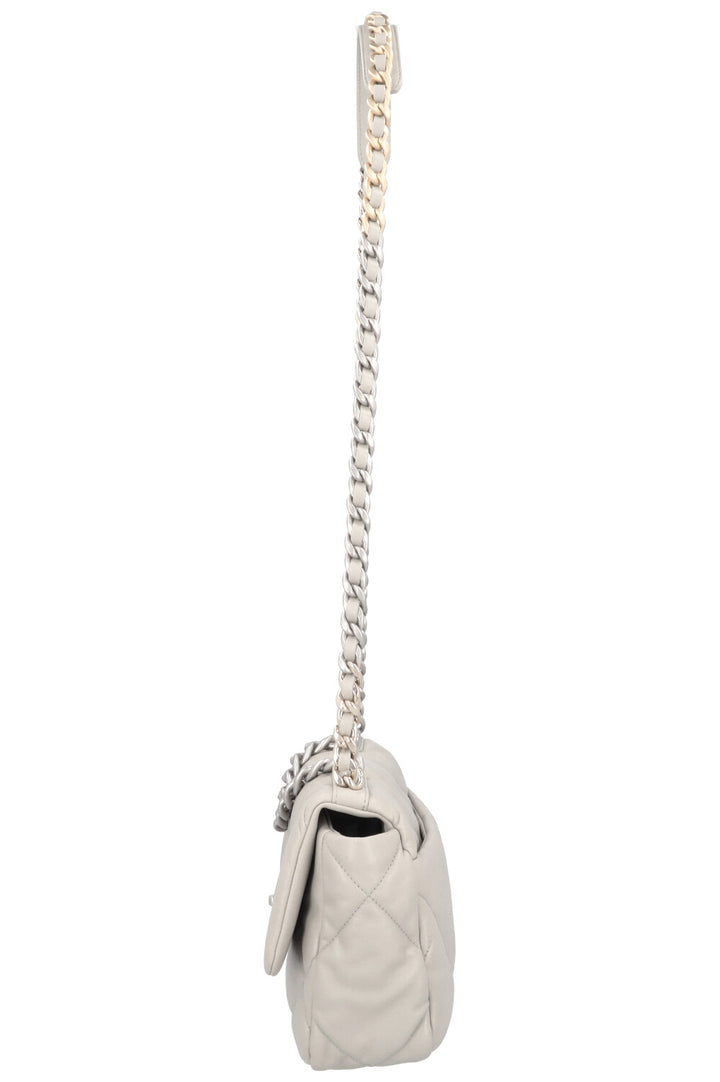 CHANEL Small 19 Bag Leather Grey