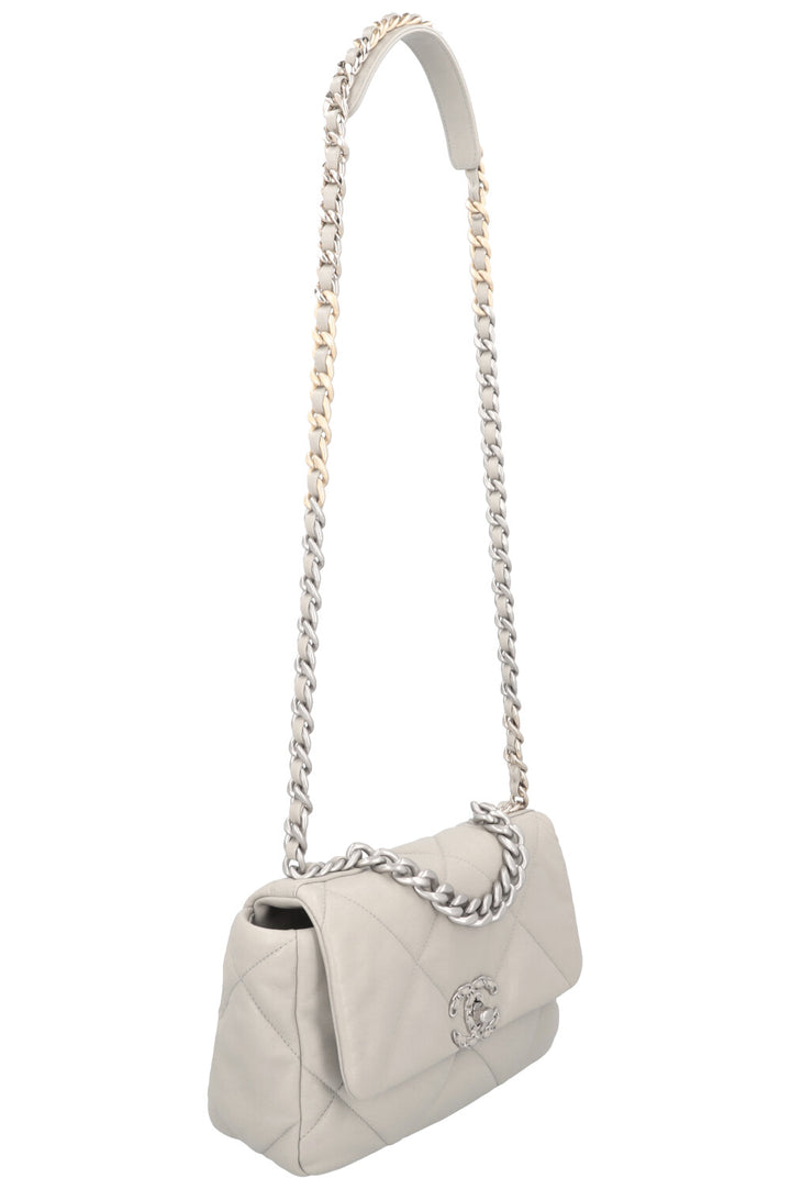 CHANEL Small 19 Bag Leather Grey