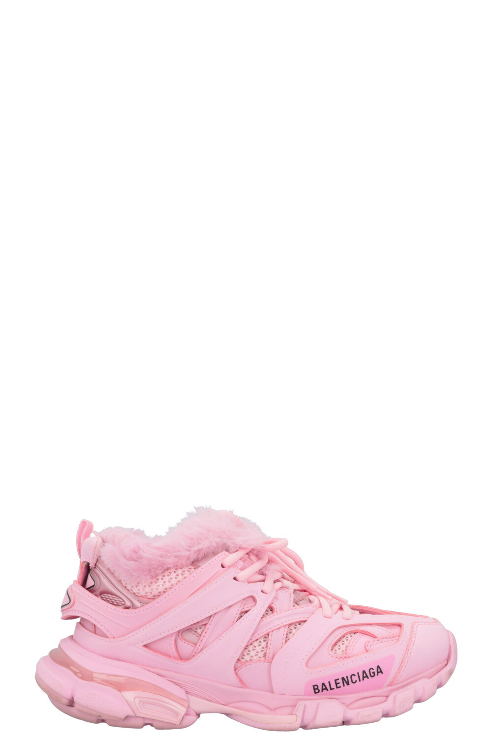 BALENCIAGA Track Faux Fur Sneakers Pink