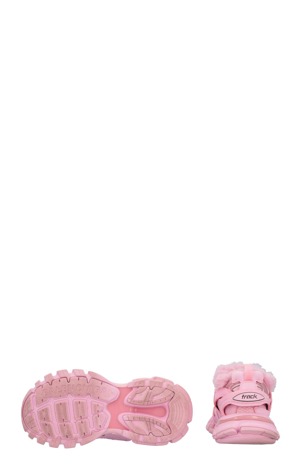 BALENCIAGA Track Faux Fur Sneakers Pink