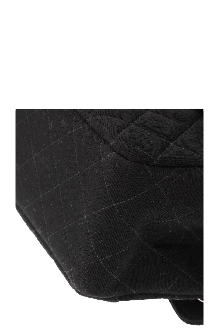 CHANEL Small Double Sided Flap Bag Jersey Black