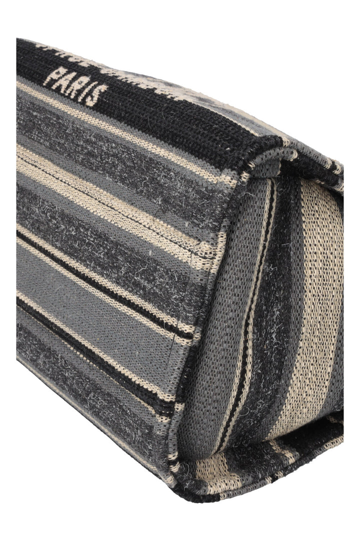 CHANEL Small Deauville Tote Bag Striped Blue