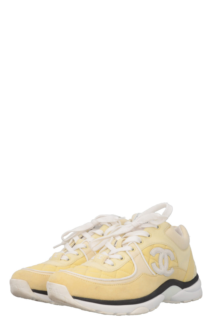 CHANEL Tennis Sneakers Yellow