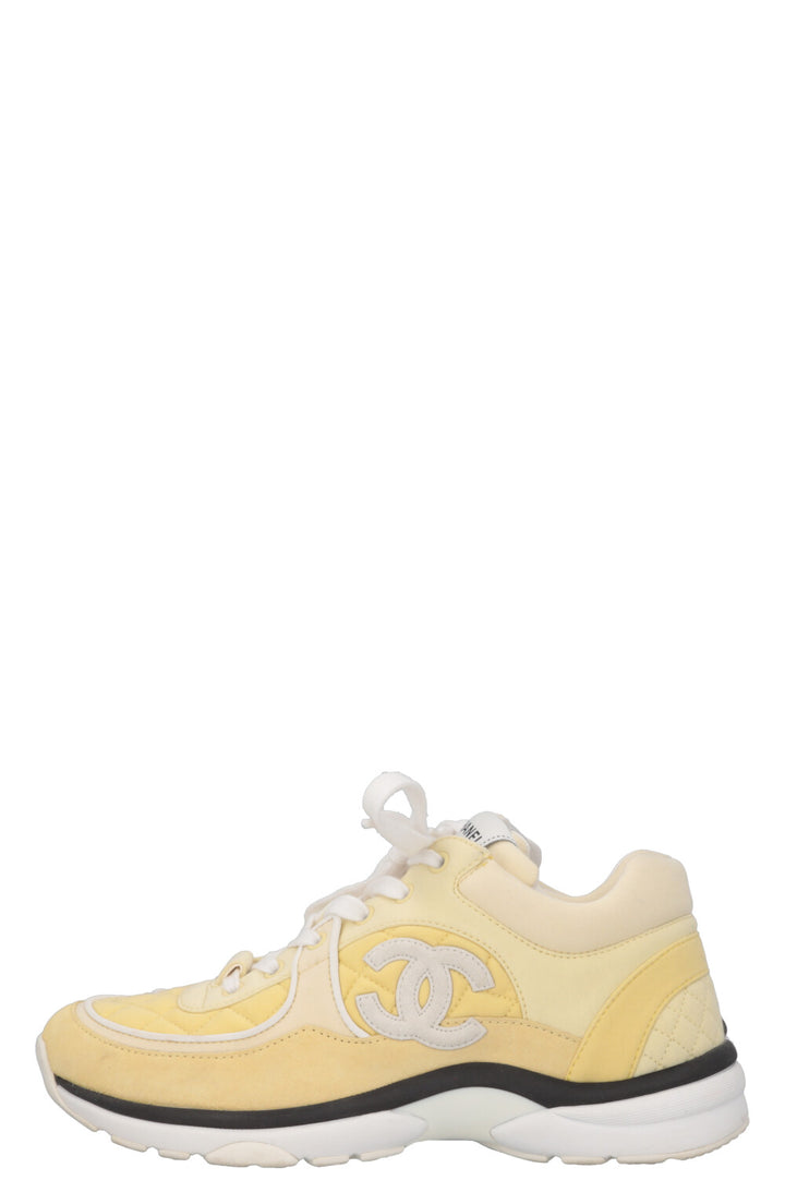CHANEL Tennis Sneakers Yellow