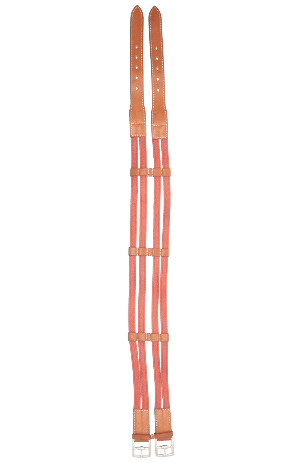 HERMÈS Double String Belt Red Brown