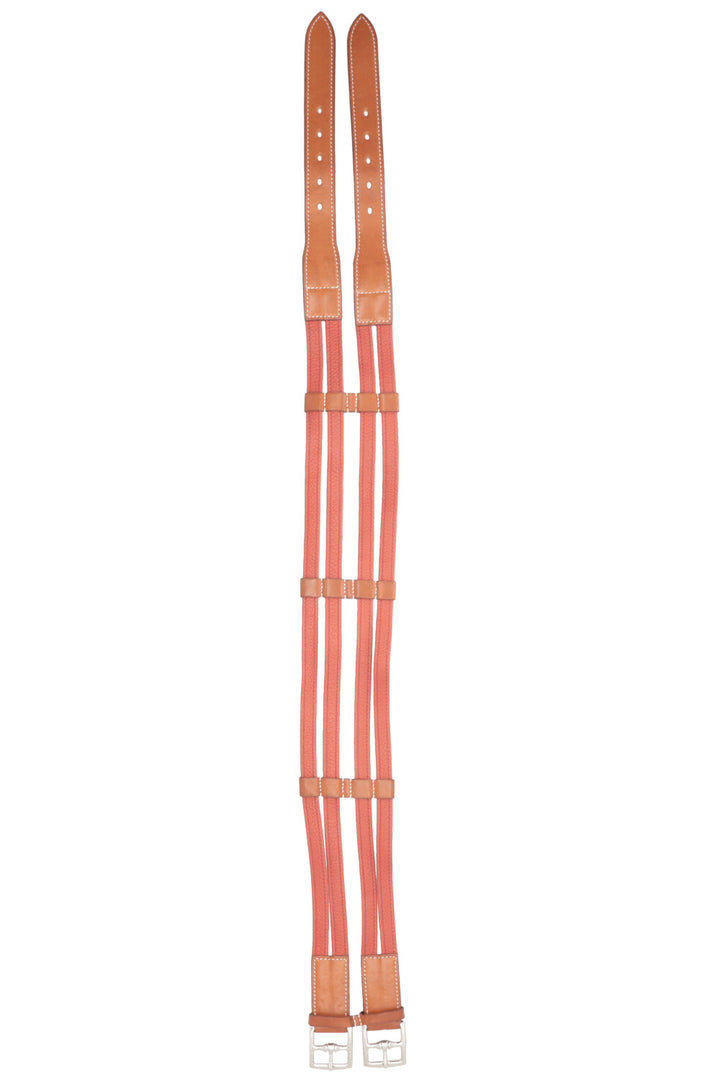HERMÈS Double String Belt Red Brown