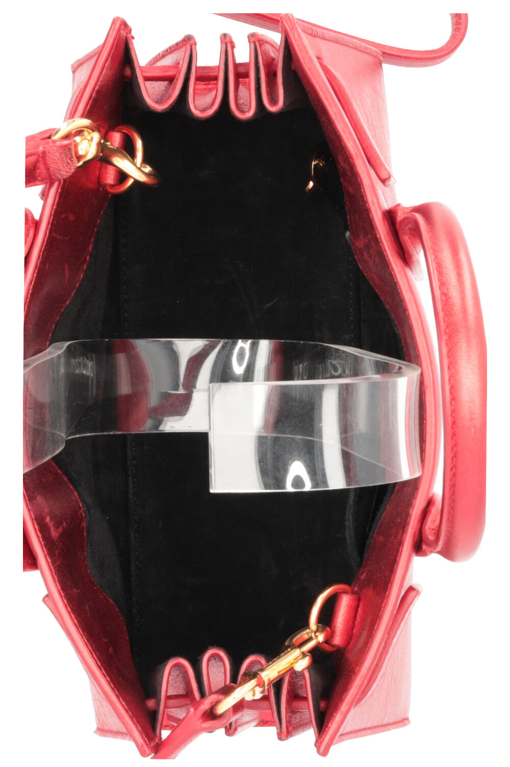 SAINT LAURENT Nano Sac De Jour Metallic Red