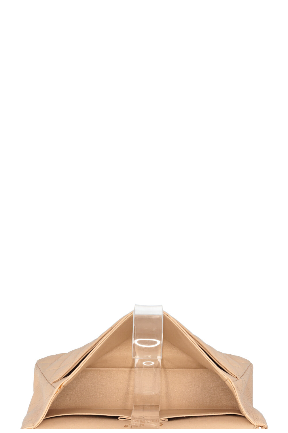 CHANEL Double Flap Bag Medium Caviar Beige