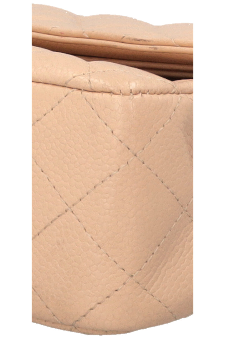 CHANEL Double Flap Bag Medium Caviar Beige