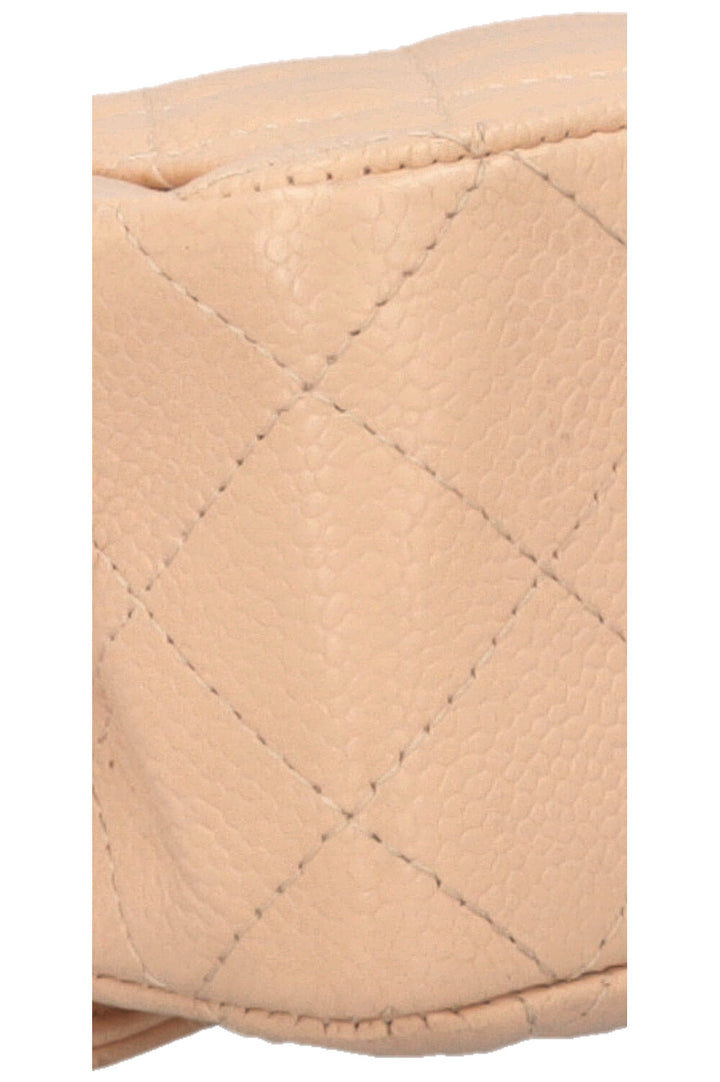 CHANEL Double Flap Bag Medium Caviar Beige