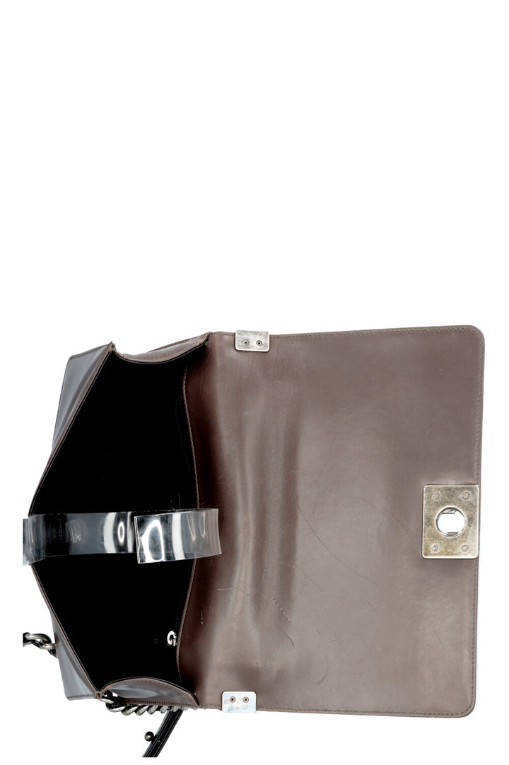 CHANEL Boy Bag 1st Edition Brown Black
