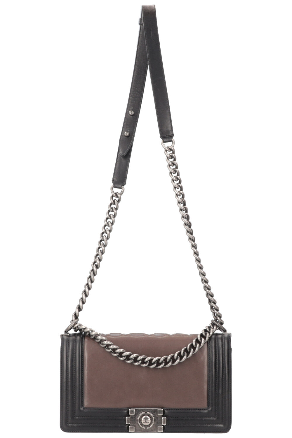 CHANEL Boy Bag 1st Edition Brown Black