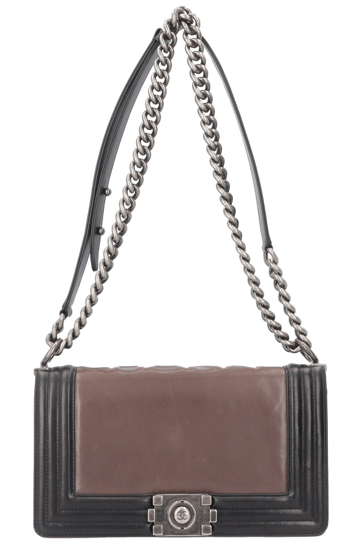 CHANEL Boy Bag 1st Edition Brown Black