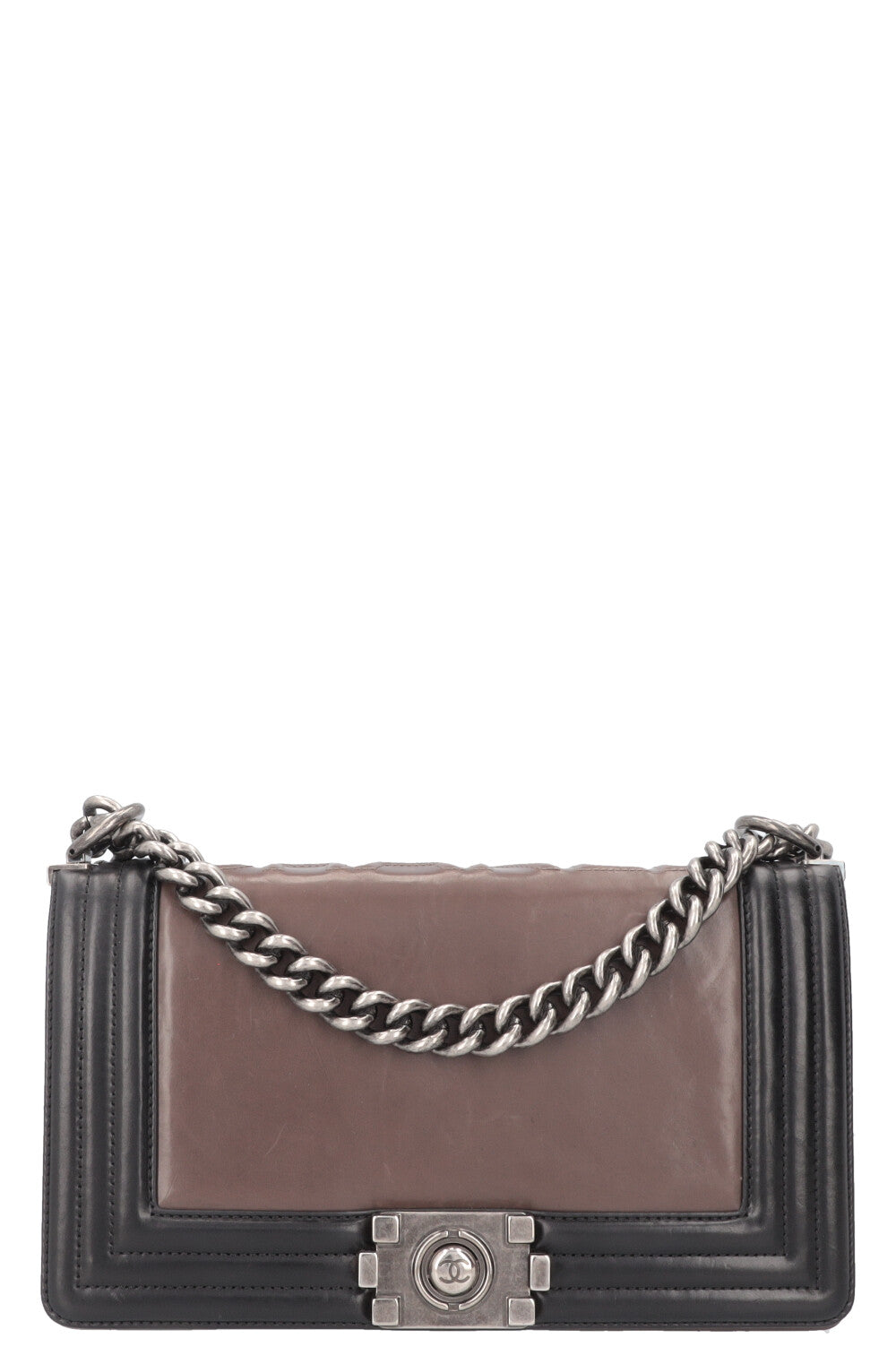 CHANEL Boy Bag 1st Edition Brown Black
