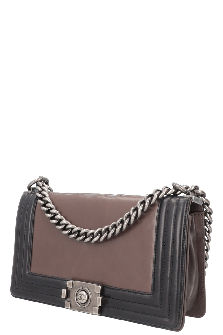 CHANEL Boy Bag 1st Edition Brown Black