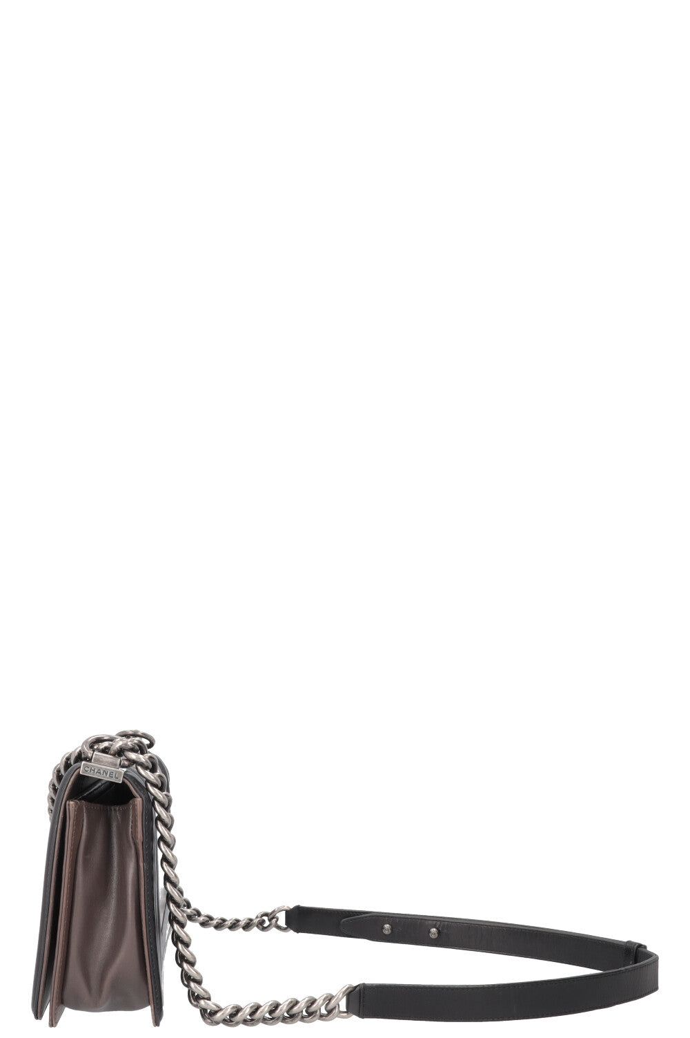 CHANEL Boy Bag 1st Edition Brown Black