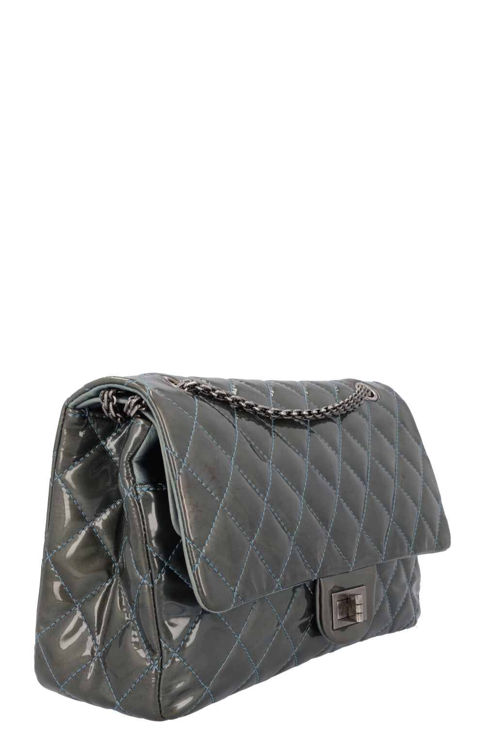 CHANEL 2.55 Reissue Double Flap Bag Maxi Green Patent