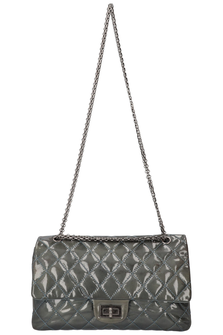 CHANEL 2.55 Reissue Double Flap Bag Maxi Green Patent