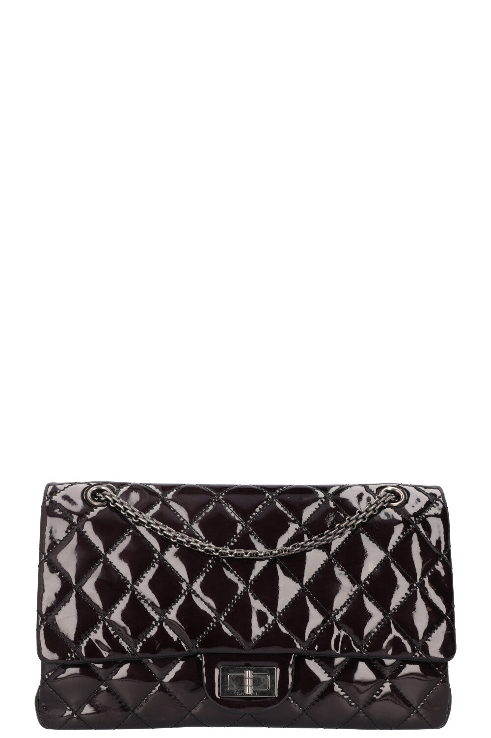 CHANEL 2.55 Reissue Double Flap Maxi Black Patent