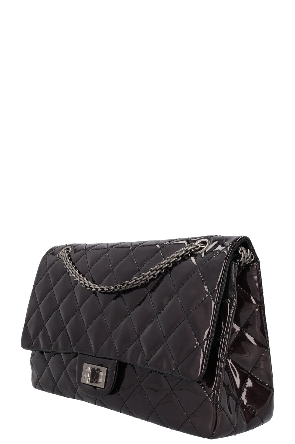 CHANEL 2.55 Reissue Double Flap Maxi Black Patent