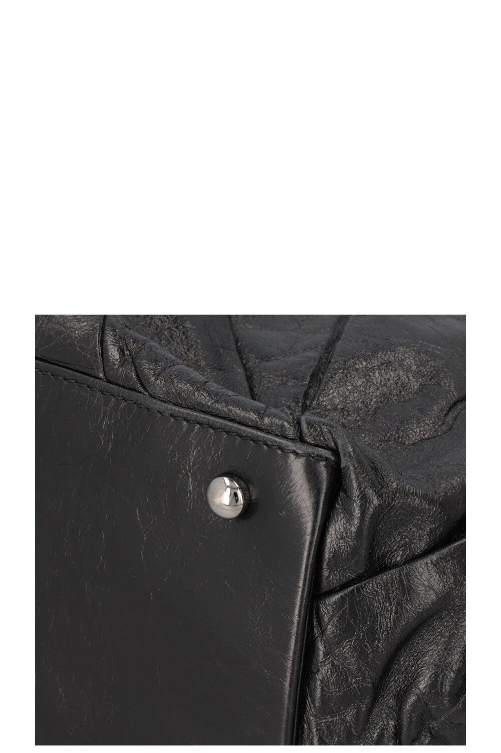 CHANEL Large CC Tote Bag Leather Black