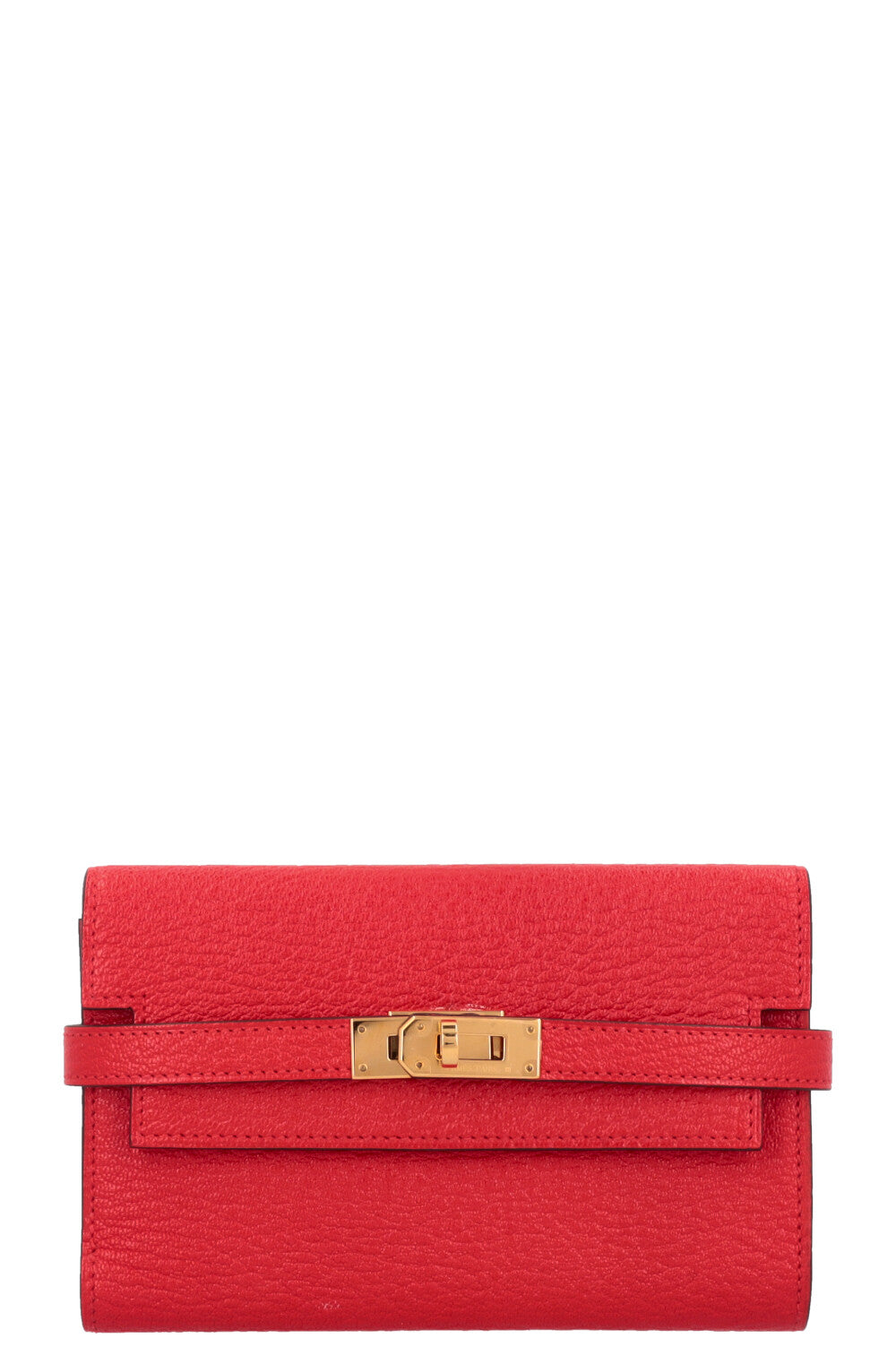 HERMES Kelly Wallet Chevre Mysore Rouge Coeur REAWAKE