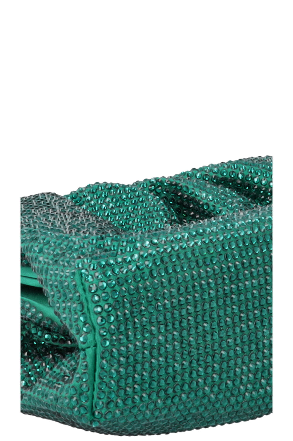 BOTTEGA VENETA Mini Pouch Crystals Emerald Green