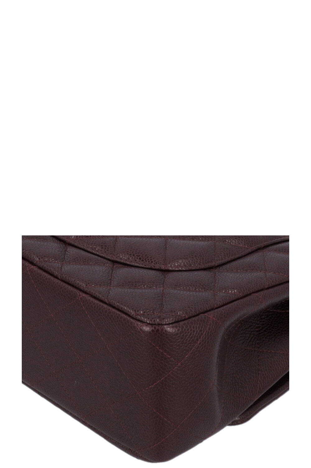 CHANEL Large Double Flap Eggplant Caviar