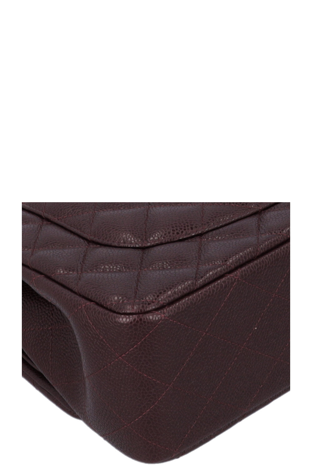 CHANEL Large Double Flap Eggplant Caviar