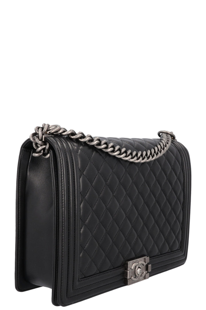 CHANEL Large Boy Bag Black Lambskin
