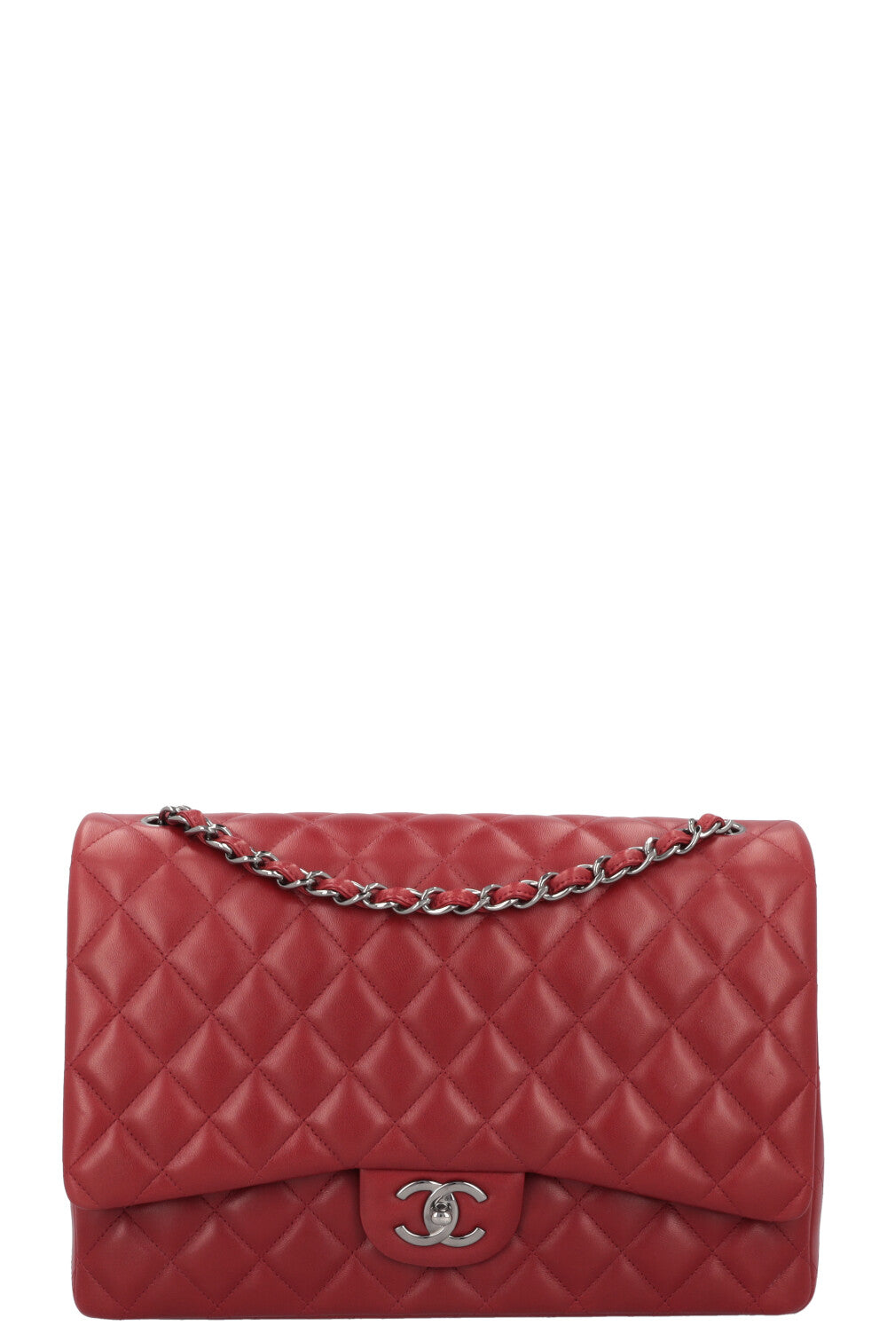 CHANEL Timeless Maxi Double Flap Red Lambskin