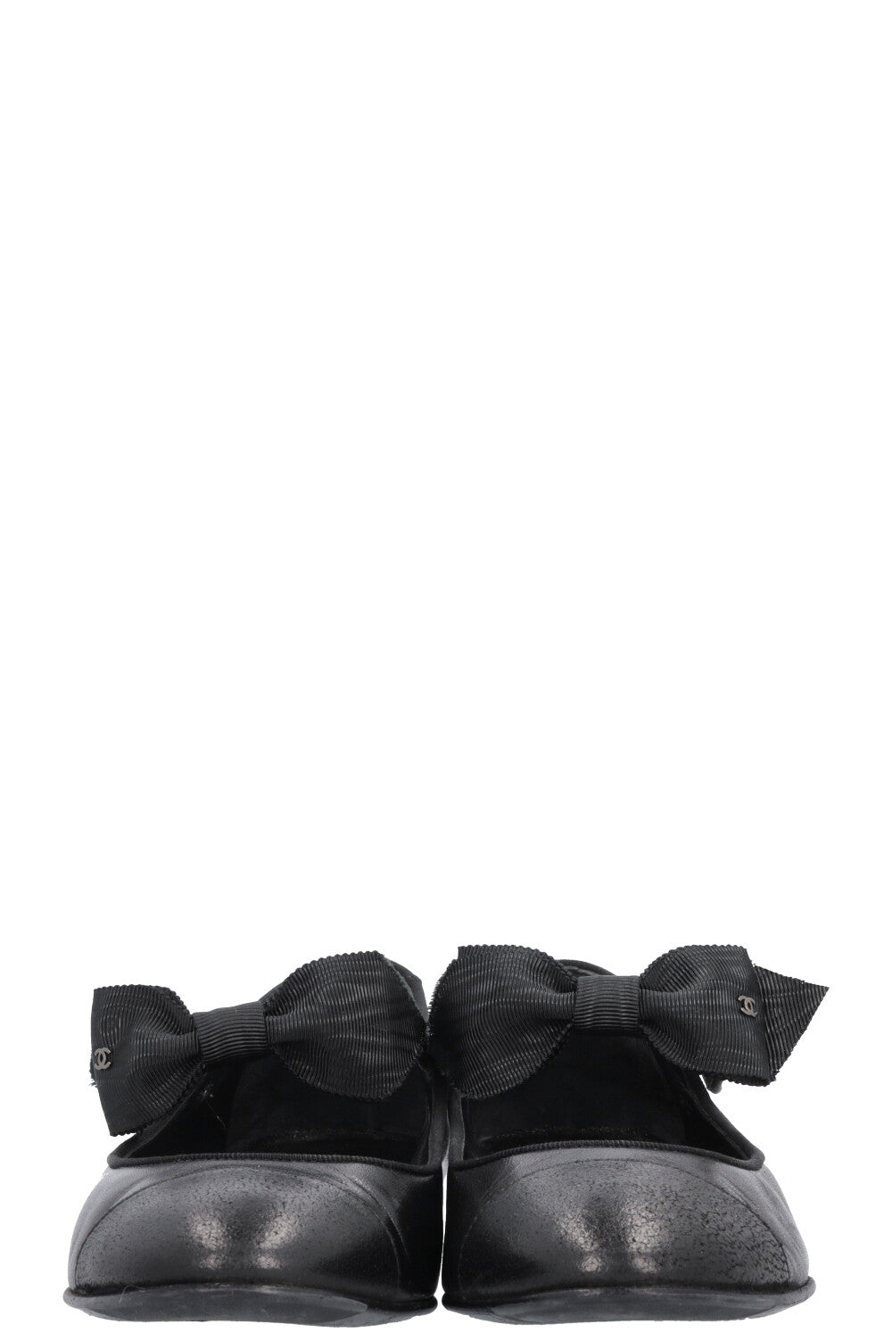 CHANEL Bow Mary Jane Ballet Flats Black
