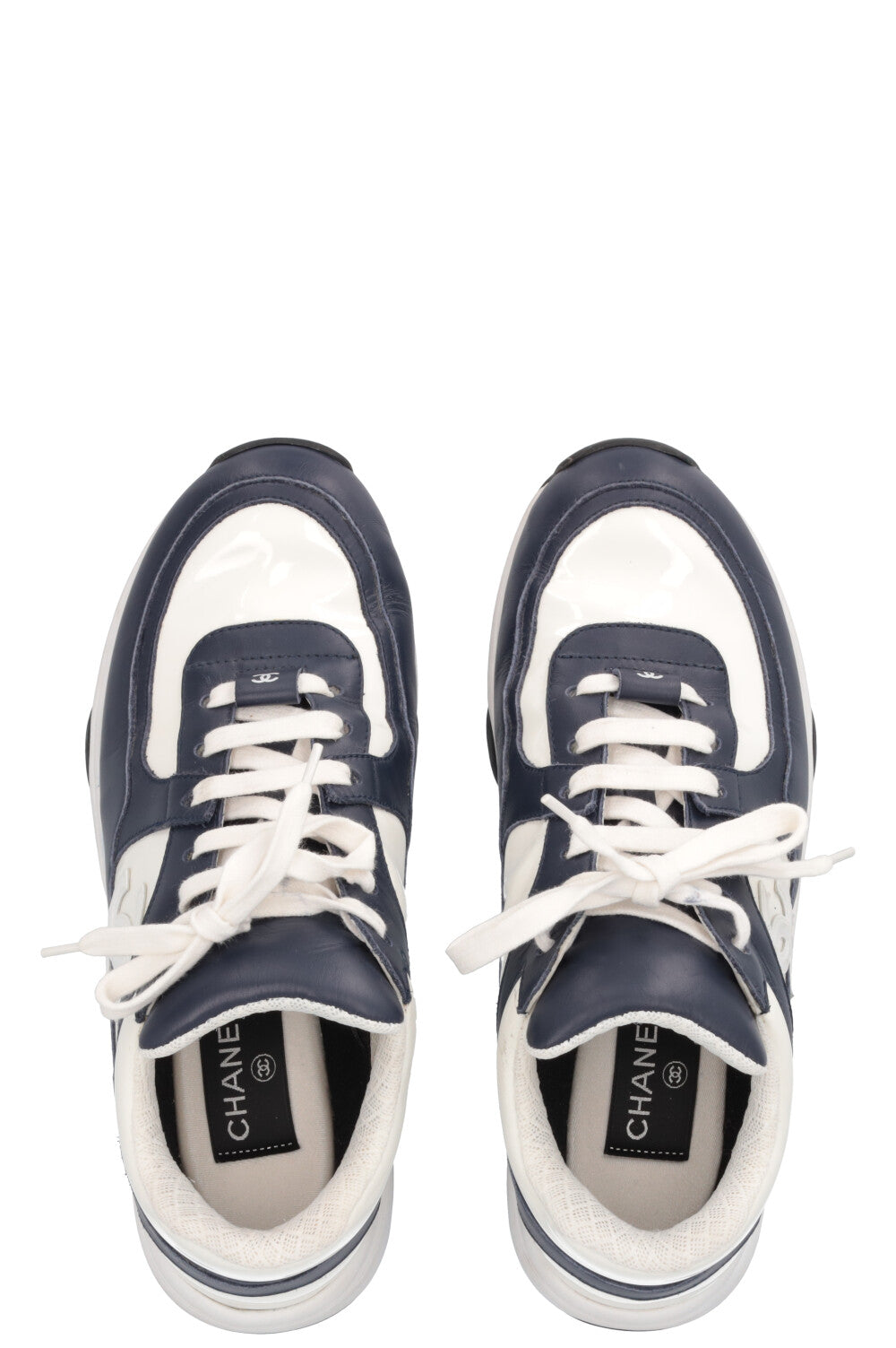 CHANEL Tennis Sneakers Navy White