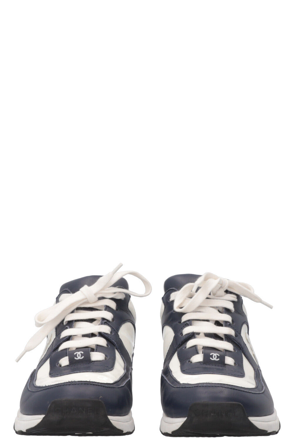 CHANEL Tennis Sneakers Navy White