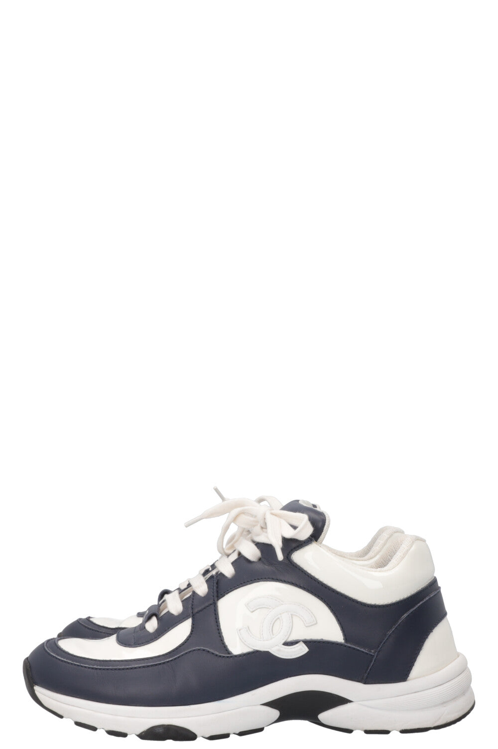 CHANEL Tennis Sneakers Navy White
