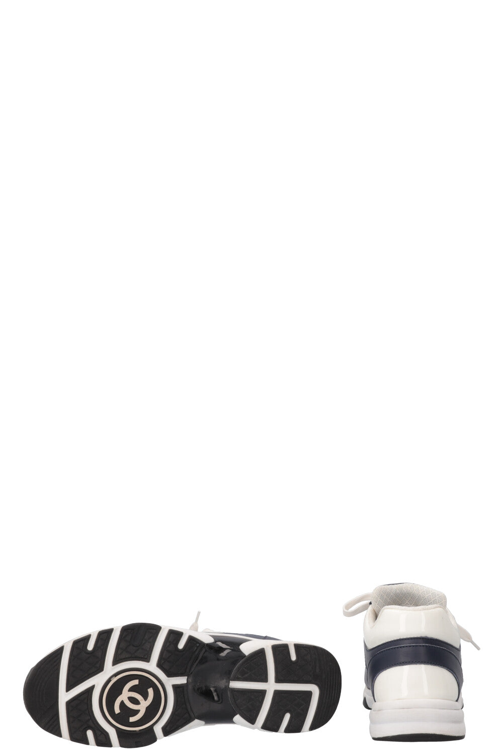 CHANEL Tennis Sneakers Navy White