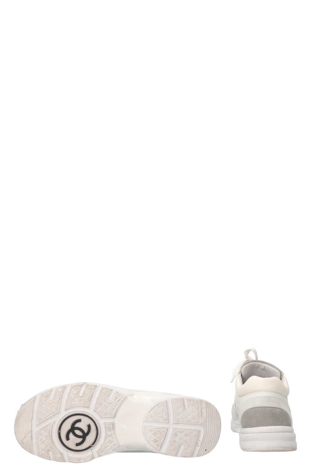 CHANEL Tennis Sneakers White Blue