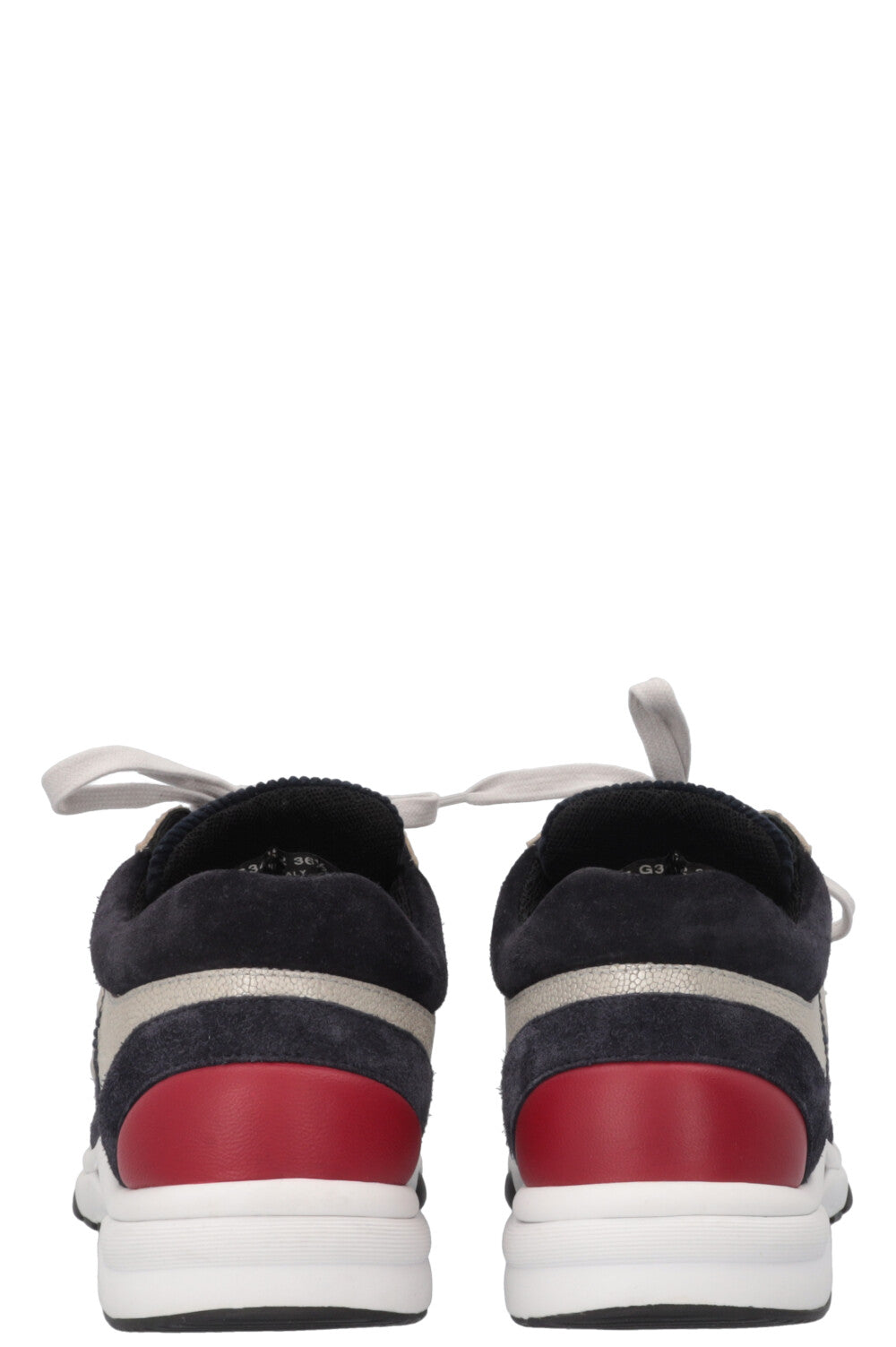 CHANEL Tennis Sneakers Navy Red