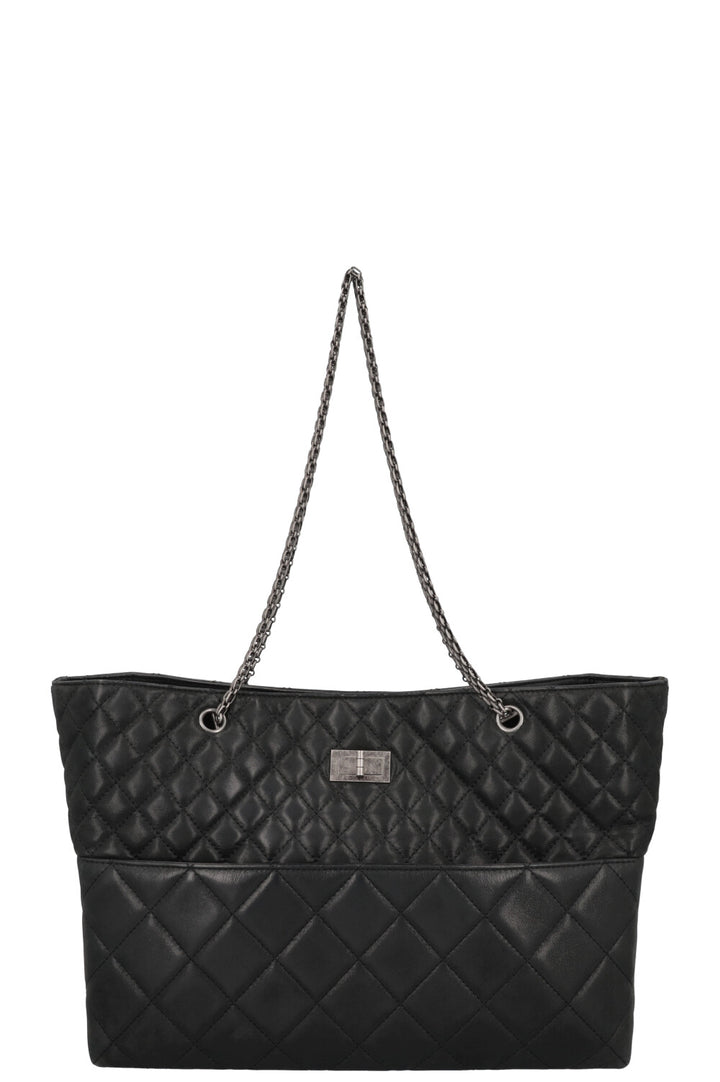 CHANEL 2.55 Reissue Tote Bag Leather Black