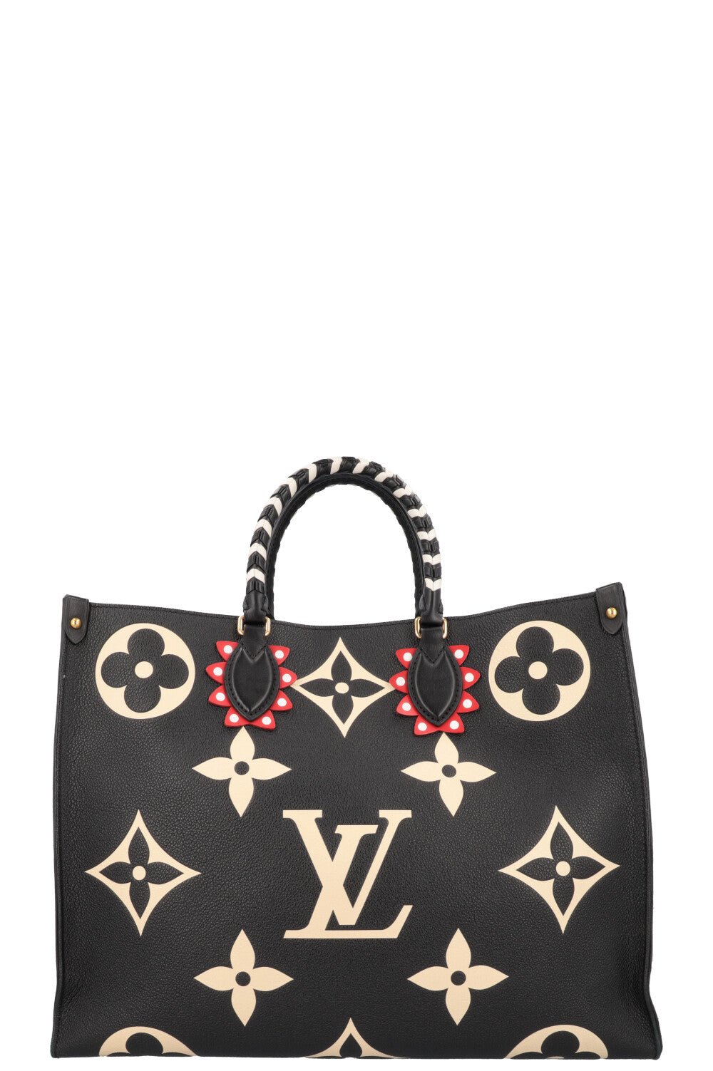 LOUIS VUITTON OnTheGo GM Tote Bag MNG Black Ivory REAWAKE