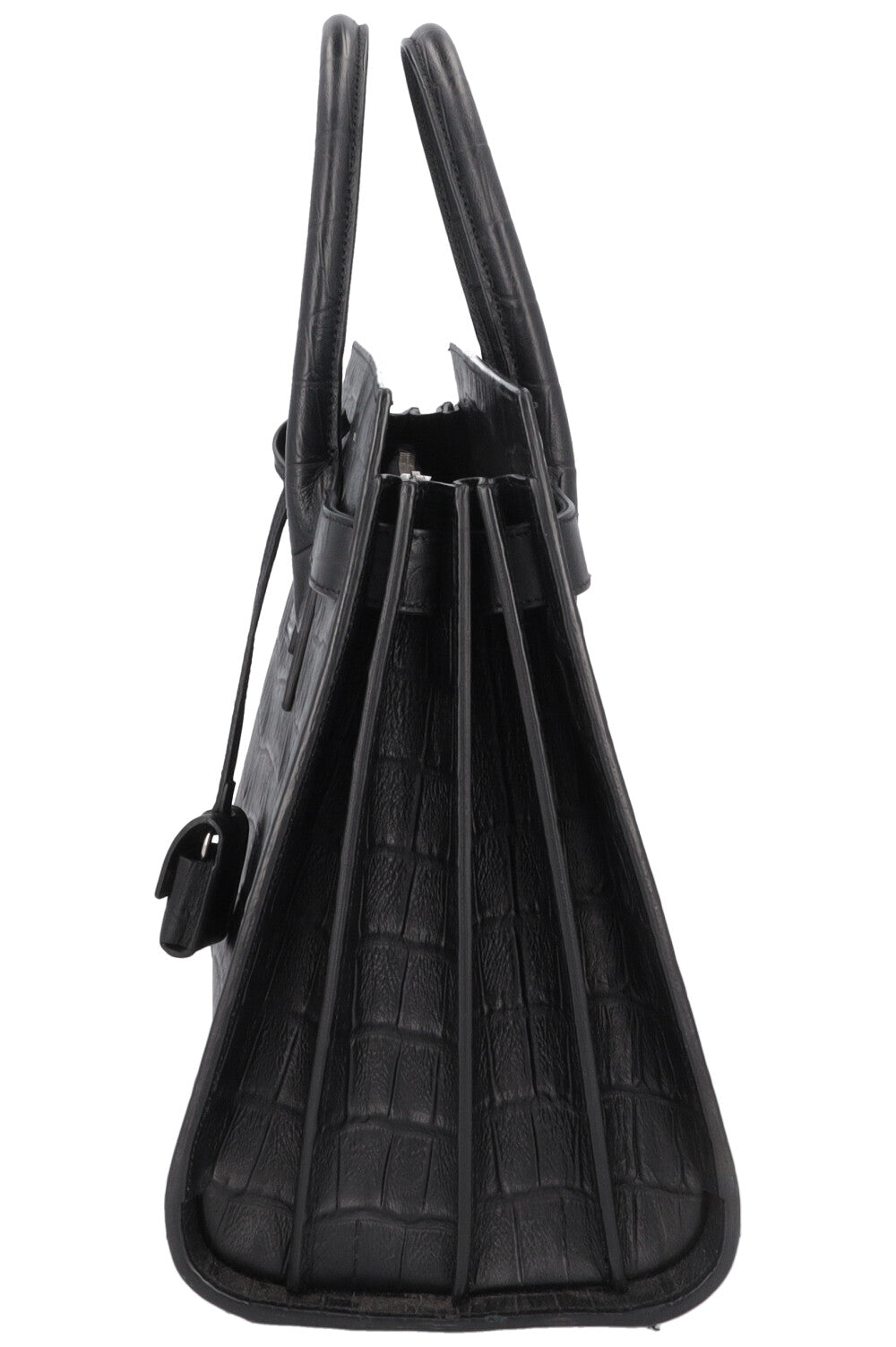 SAINT LAURENT Small Sac De Jour Croc Embossed Black