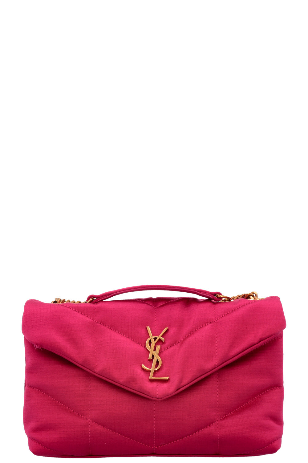 SAINT LAURENT Puffer Toy Pink Satin