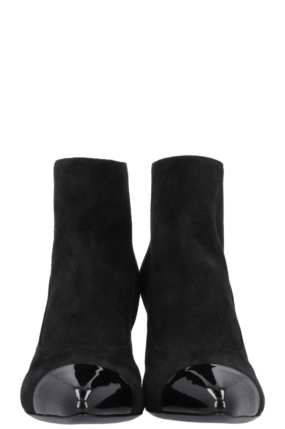 CHANEL Pearl Boots Suede Black