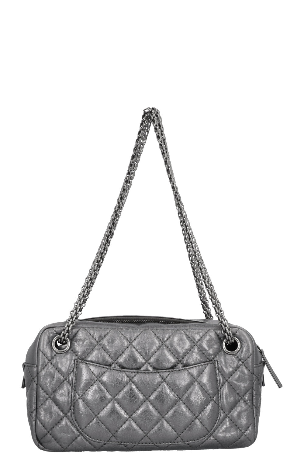 Sac photo CHANEL Reissue 2.55 argent métallisé