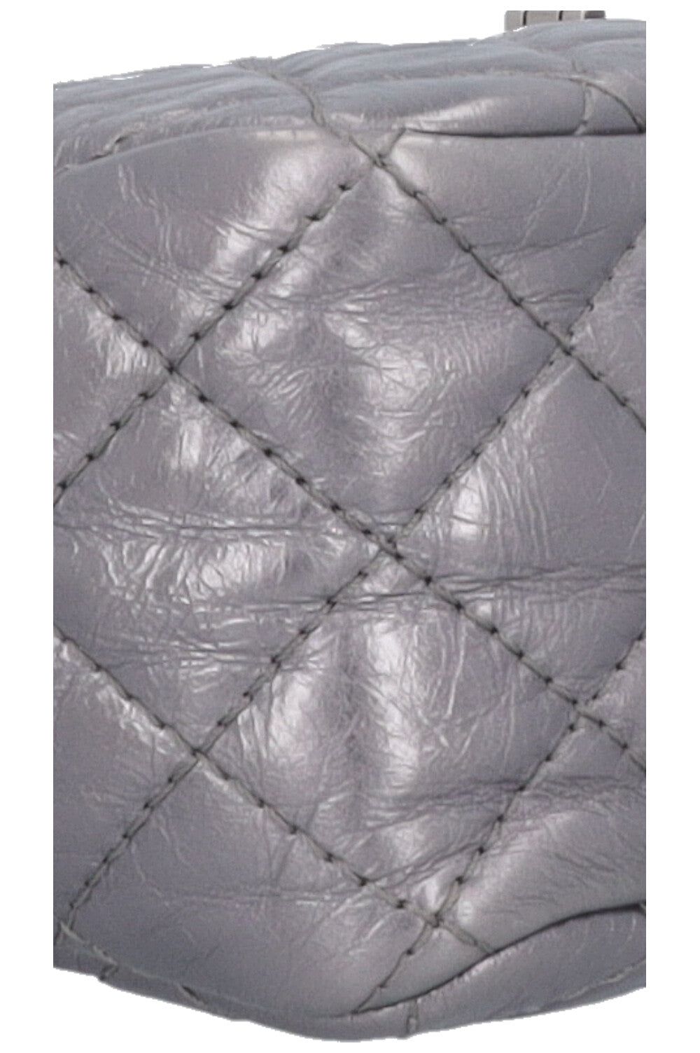 Sac photo CHANEL Reissue 2.55 argent métallisé